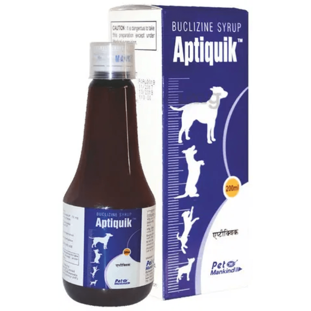 Mankind Aptiquik Syrup (Buclizine) for Dogs (200ml) Dogs-Pharmacy Mankind Pharmacy
