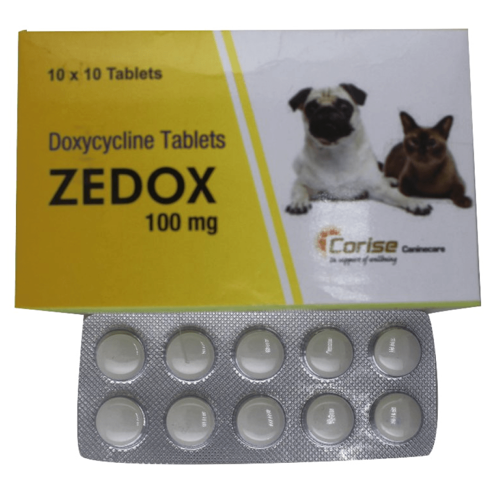 Corise Zedox (Doxycycline) 100mg Tablets for Dogs and Cats (10 tablets) Both-Pharmacy Corise Pharmacy 100mg - 1strip (10 tablets)