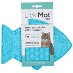 LickiMat Felix Slow Feeder for Cats (Turquoise)