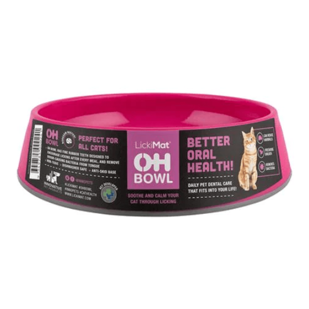 LickiMat OH Bowl Slow Feeder for Cat (Pink)