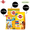 Pedigree Adult Starter Kit Dogs- Dry Food Pedigree Pack of 3
