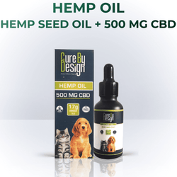 Cure By Design Hemp Oil with 500mg CBD for Dogs and Cats