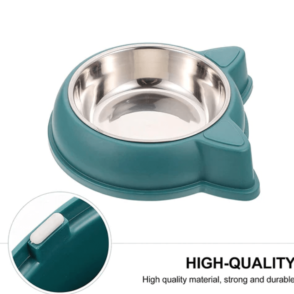 Emily Pets Food Serving Storage Container Heavy Matte Finish Bowl for Dogs and Cats (Green)
