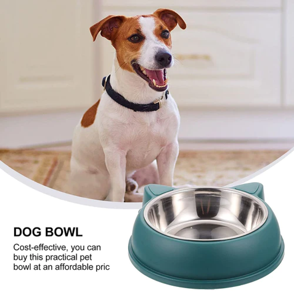 Emily Pets Food Serving Storage Container Heavy Matte Finish Bowl for Dogs and Cats (Green)