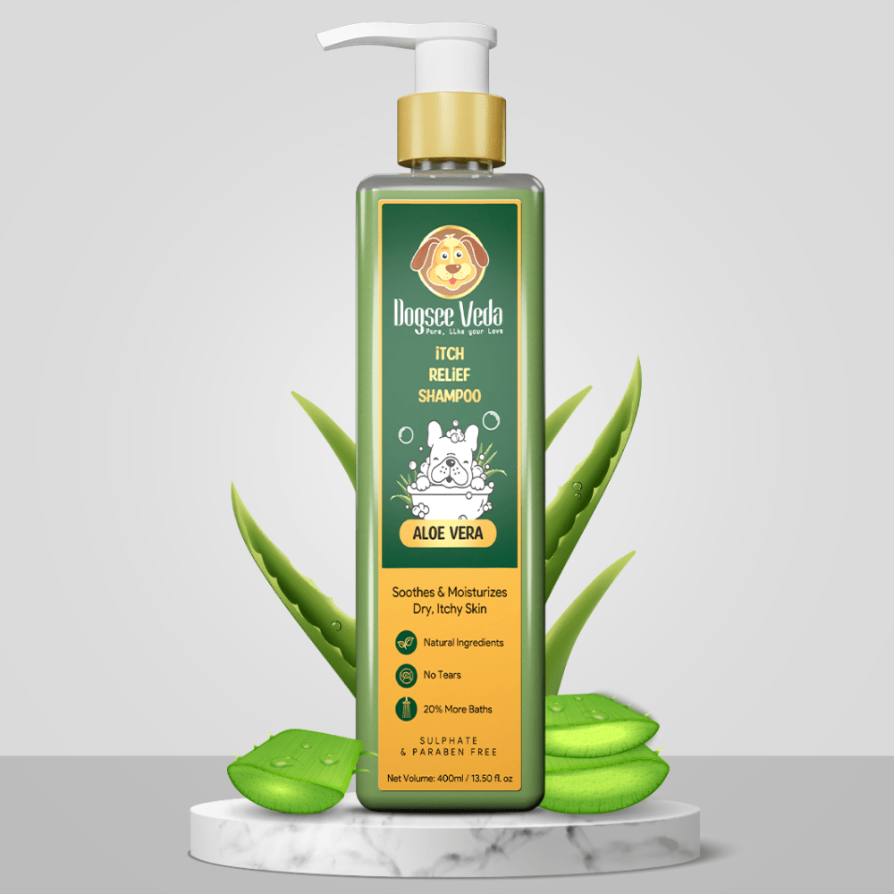 Dogsee Veda ITCH RELIEF Aloe Vera Shampoo for Dogs (400ml)