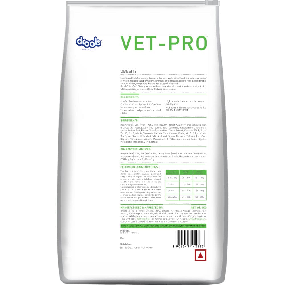 Drools VET PRO Obesity Adult Dog Dry Food