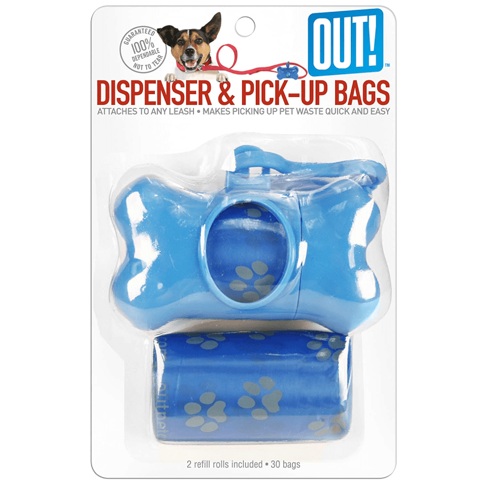 OUT! Bone Dispenser & Waste Pick Up Bags (Blue)