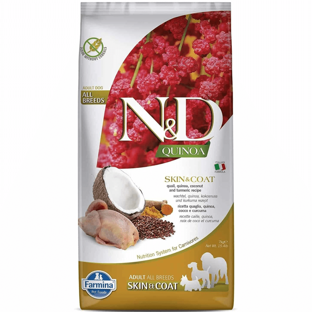 Farmina N&D Quinoa Quail Coconut & Turmeric Skin & Coat Grain Free All Breed Dog Dry Food