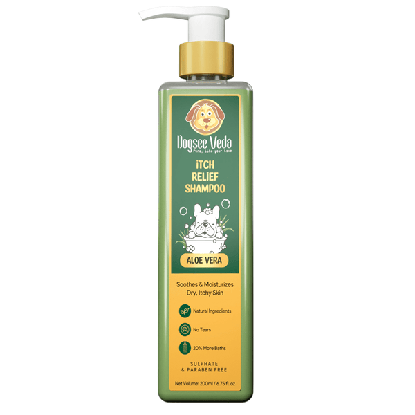 Petvit Itch Wipes and Dogsee Veda ITCH RELIEF Aloe Vera Shampoo for Dogs Combo