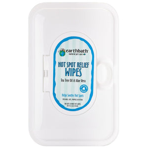 EarthBath Tea Tree & Aloe Vera Hot Spot Wipes for Dogs and Cats