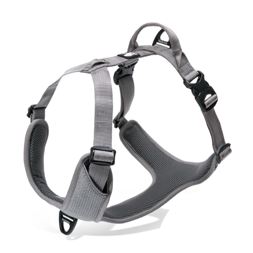 Truelove Harness with Reflective Fabric for Dogs (Gray)