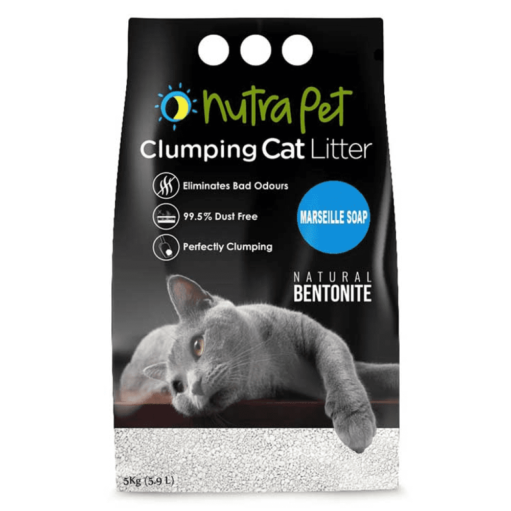 NutraPet Marseille Soap Scented White Bentonite Clumping Litter for Cats