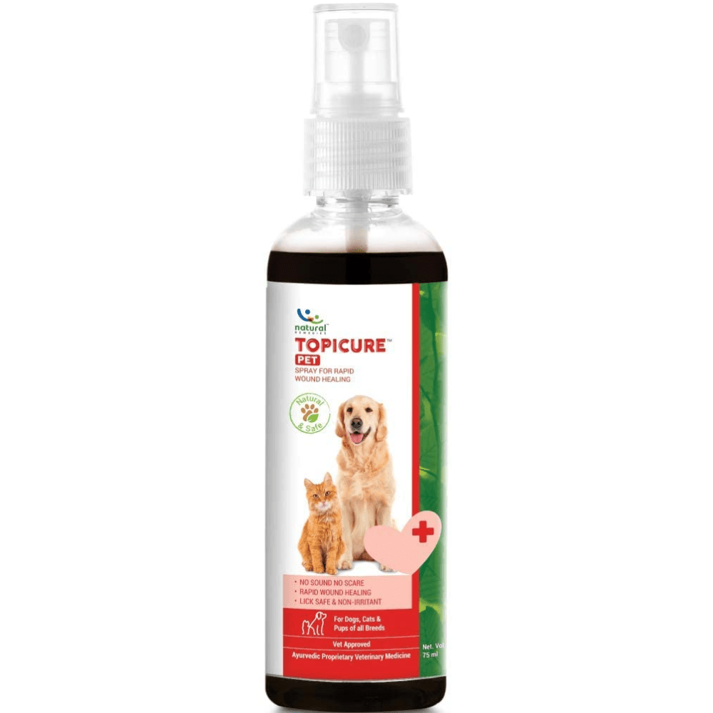 Natural Remedies Topicure Pet Wound Healing Spray for Dogs and Cats