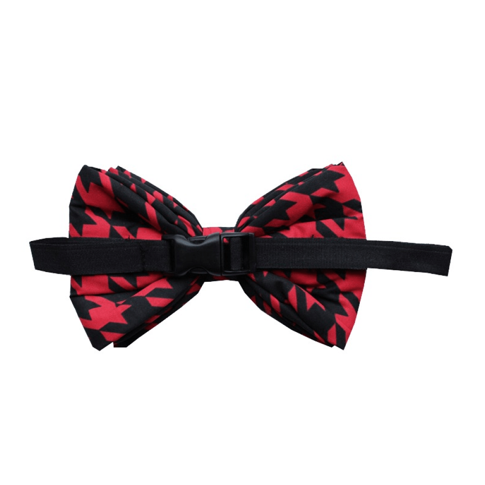 Lana Paws Red & Black Houndstooth Adjustable Dog Bowtie
