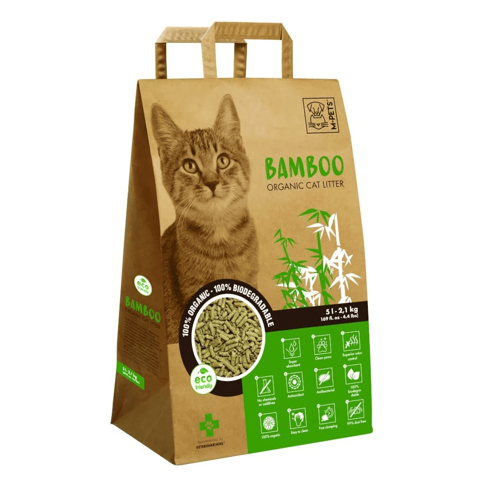 M Pets Bio Degradable Bamboo Unscented Cat Litter Cats-Litter M Pets 5L