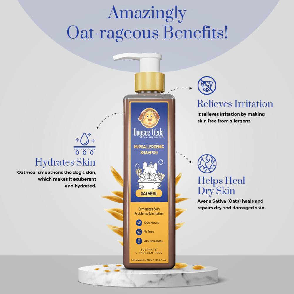Hypoallergenic Oatmeal Shampoo for Dogs (400ml)