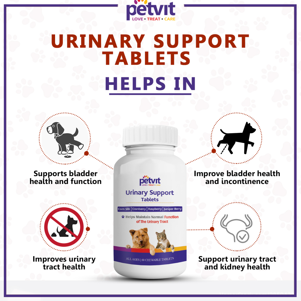 Petvit Urinary Support Tablets for Dogs and Cats