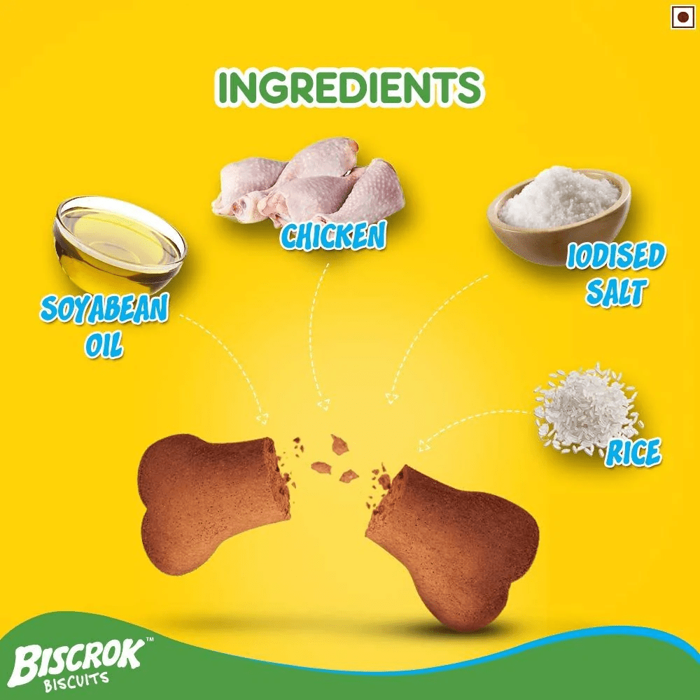 Pedigree PRO Large Breed Puppy Dry Food and Chicken Flavour Biscrok Treat Combo (3kg +900g) Exclusive Combo Pedigree