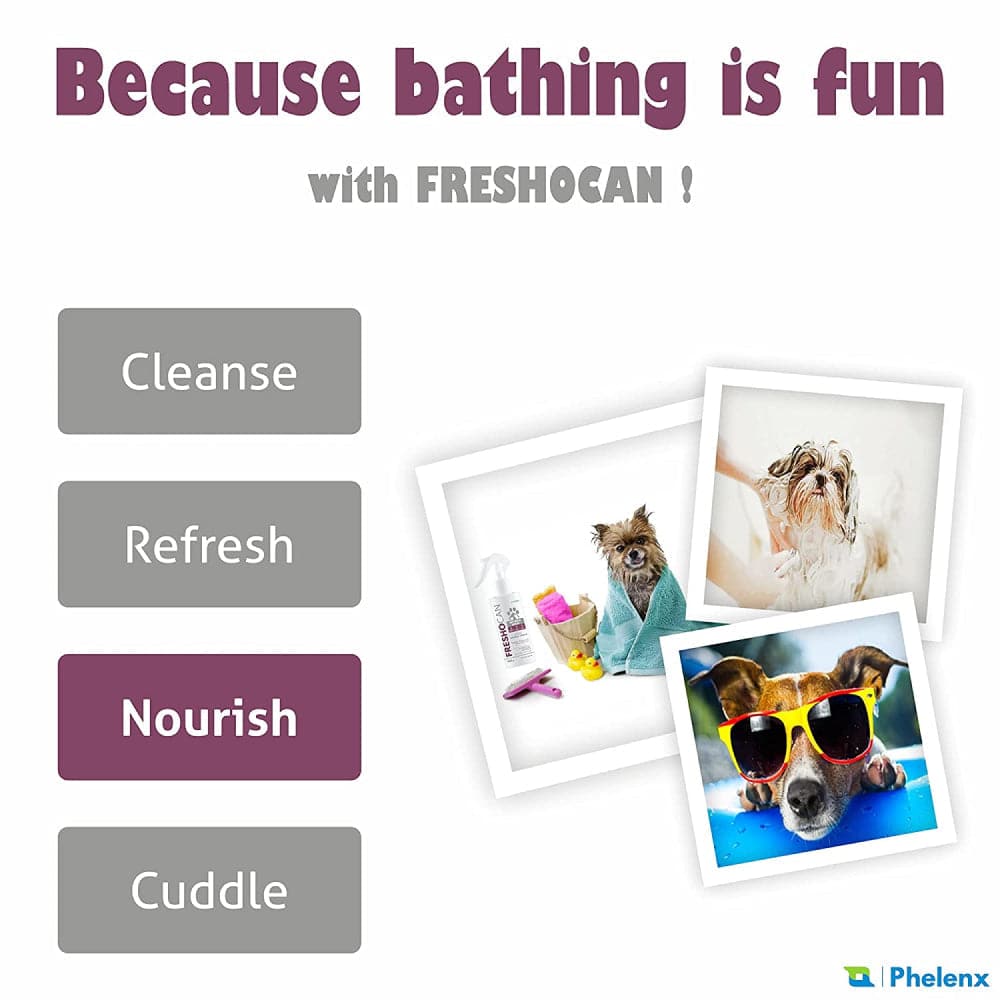 Phelenx Freshocan Double Coat Dry Bath Mousse for Dogs