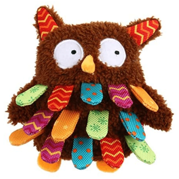 GiGwi Plush Friendz with Squeaker Owl Toy for Dogs