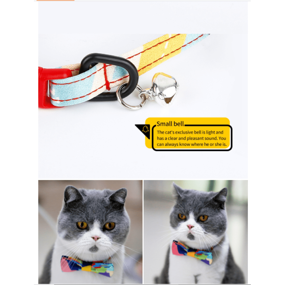 A Plus A Pets 2in1 Soft Skin Friendly Collar with Bow Tie for Dogs and Cats
