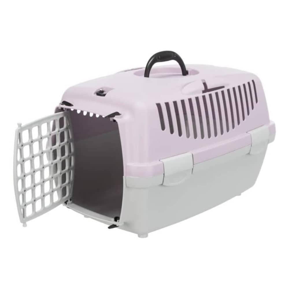 Trixie Capri 1 AKASA ApprovedTransport Box for Dogs and Cats (Light Grey/Liliac) Both-Bedding, Mats & Travel Supplies Trixie