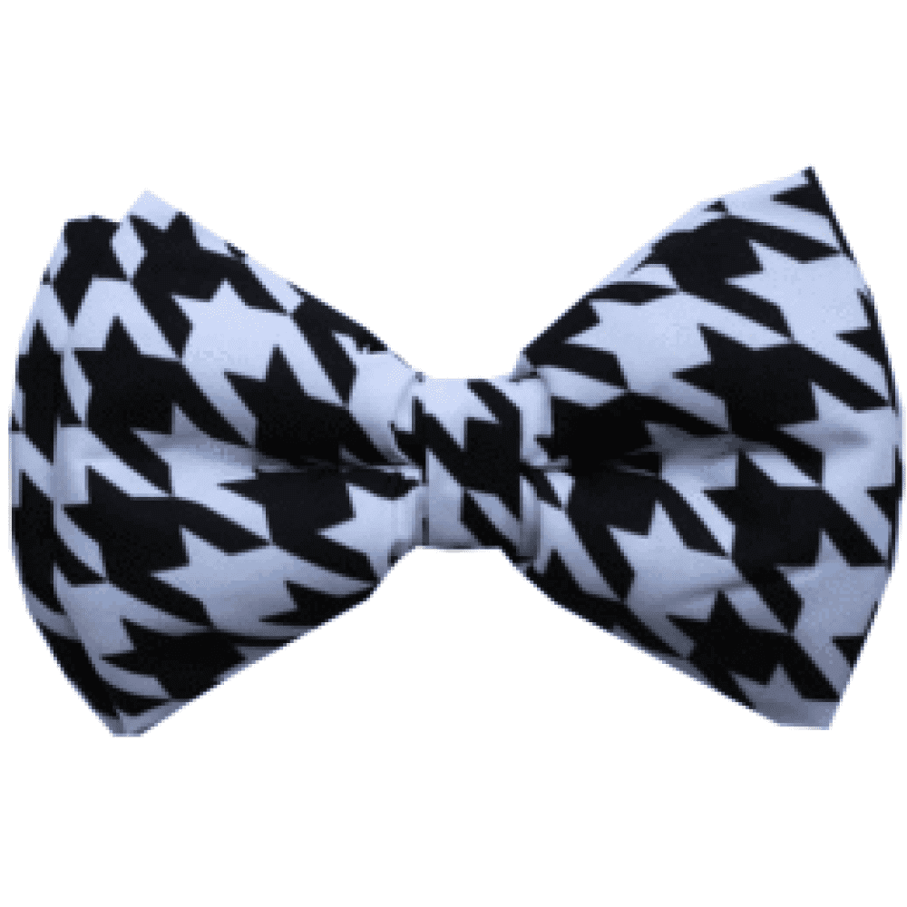 Lana Paws Black & White Houndstooth Adjustable Bowtie for Dogs