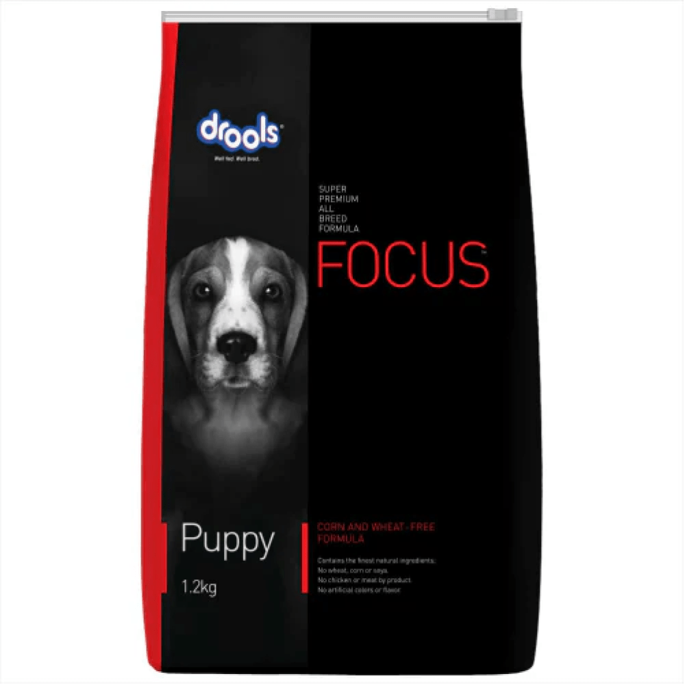 Drools Focus Super Puppy and Absolute Calcium Bone Jar Dog Dry Food Combo (8kg + 600g)