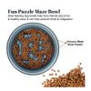 Emily Pets Slow Feeder Bowl for Dogs and Cats (Blue) Both-Bowls & Feeders Emily Pets