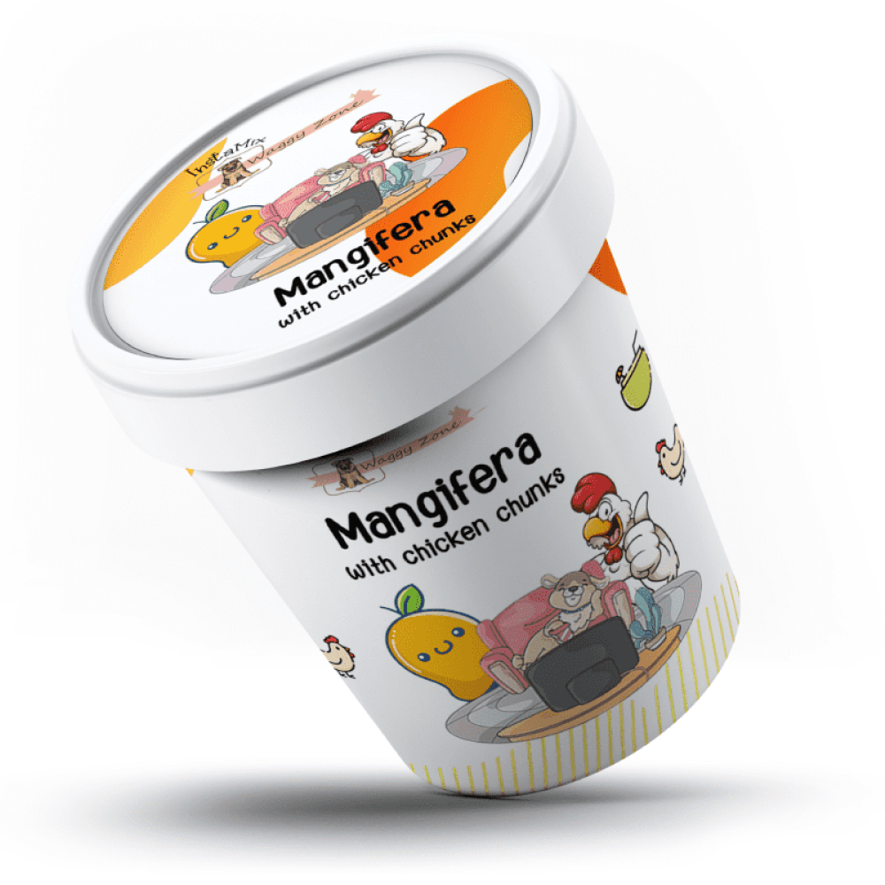 Fresh For Paws Lamb On The Go Wet Food and Waggy Zone Mangifera with Chicken Chunks & Green Apple Ice Cream for Dogs Combo