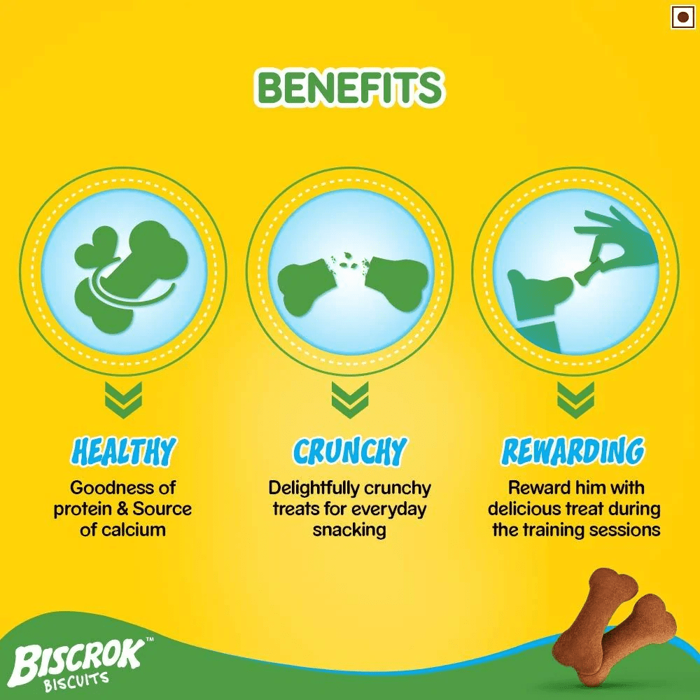Pedigree PRO Large Breed Puppy Dry Food and Chicken Flavour Biscrok Treat Combo (3kg +900g) Exclusive Combo Pedigree