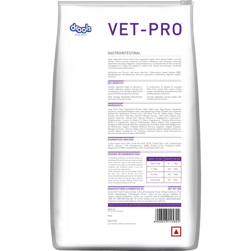 Drools VET PRO Gastrointestinal Adult Dog Dry Food