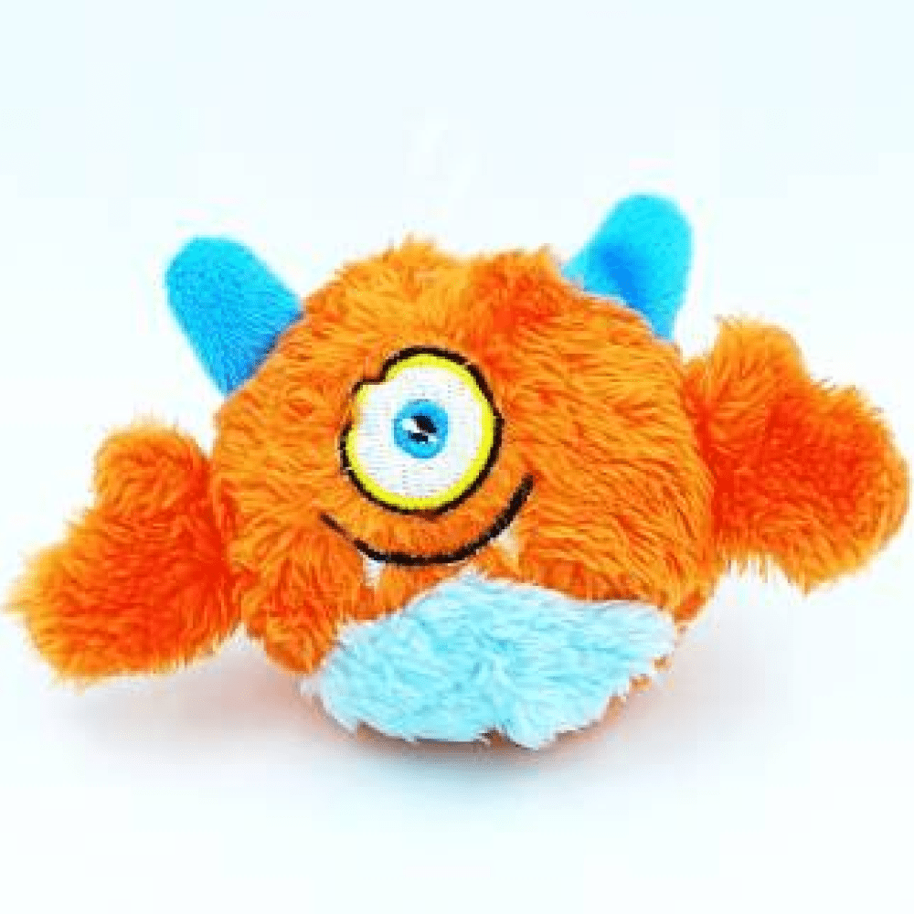 Basil Plush Monster Ball Toy with Squeaky Ball Inside for Dogs and Cats