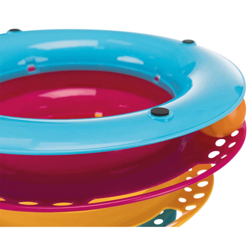 Trixie Circle Tower Catch the Balls Toy for Cats (Blue/Yellow/Pink) Cats-Toys Trixie