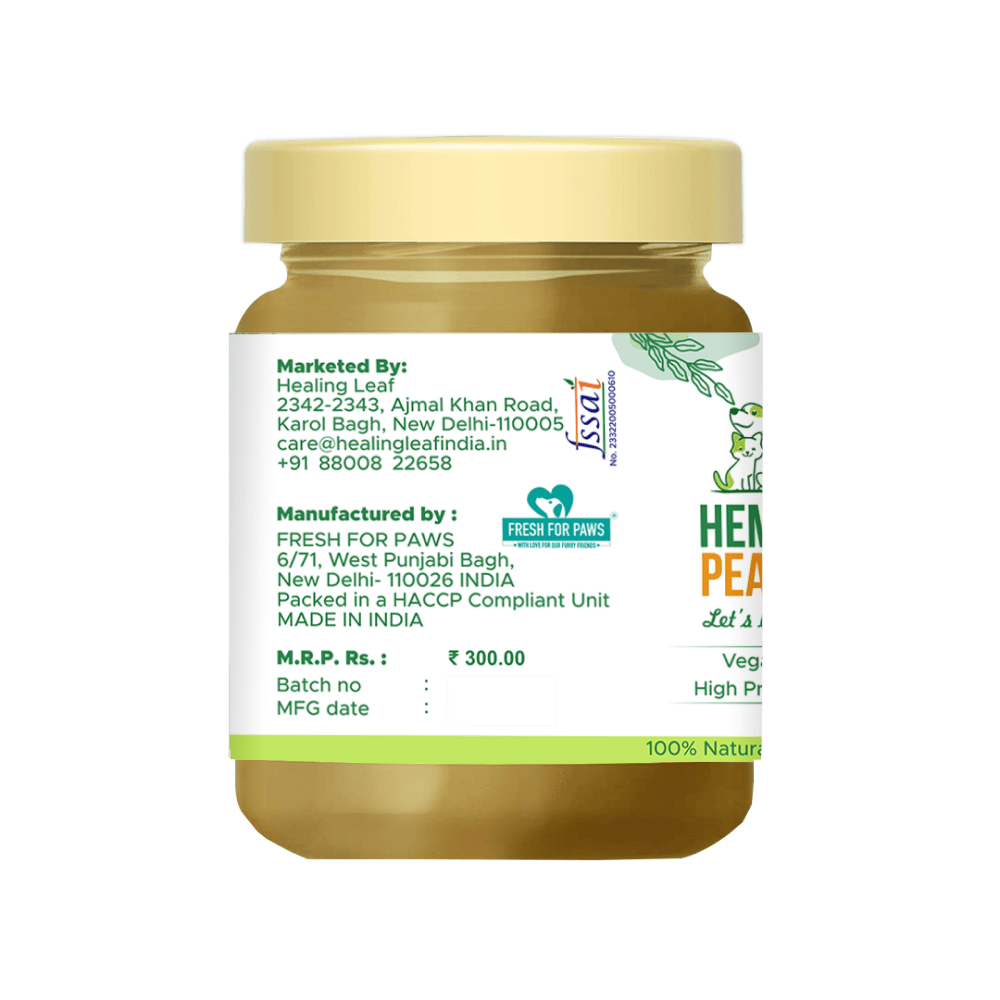 Healing Leaf Hemp Peanut Butter and Beaphar Top 10 Multi Vitamin Supplement for Dogs and Cats Combo