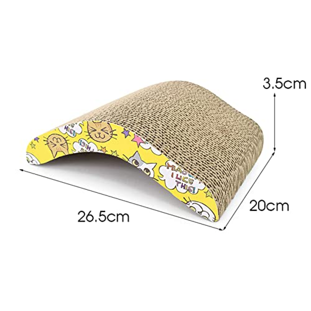 Emily Pets Curved Wave Scratching Board Toy for Cats