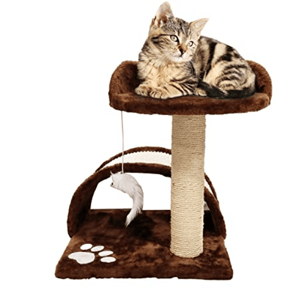 Emily Pets Cat Tree Scratching Post for Kittens & Cats (Black)