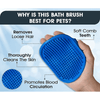 Boltz Bath and Deshedding Brush for Dogs and Cats (Red)