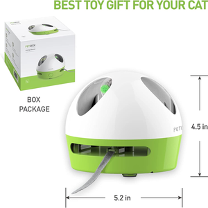 Pet Geek Hiding Mouse for Cats (White/Green)