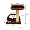 Emily Pets Cat Tree Scratching Post for Kittens & Cats (Black)