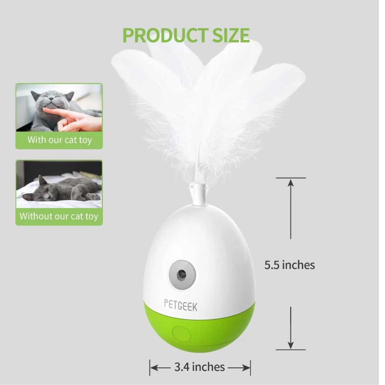 Pet Geek Egg Laser Tumbler Toy for Cats Cats-Toys Petgeek