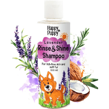 Happy Puppy Organic Rinse and Shine Shampoo Lavender for Dogs and Cats