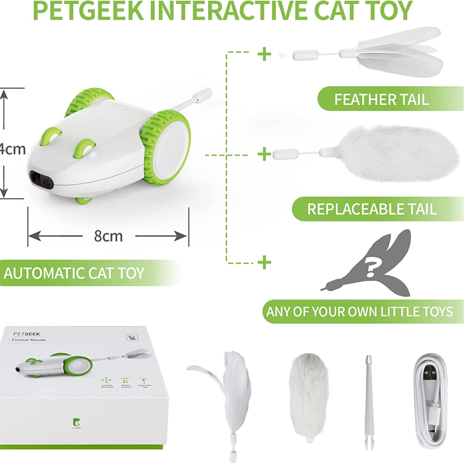 Pet Geek Furious Mouse Toy for Cats