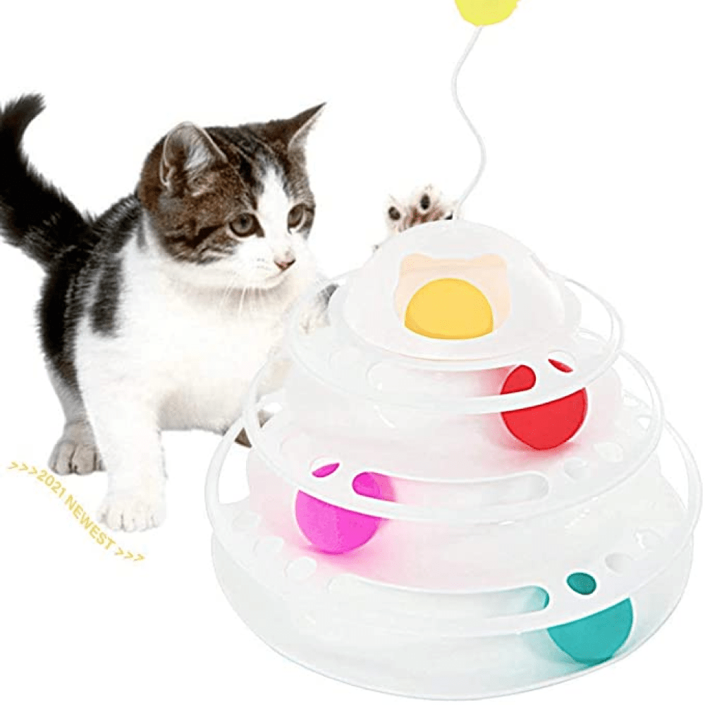 Kiki N Pooch 4 Layer Tower Of Track Toy for Cats
