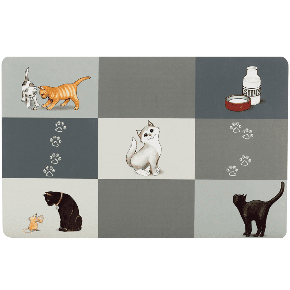 Trixie Patchwork Place Mat for Cats (Grey, 44×28cm)