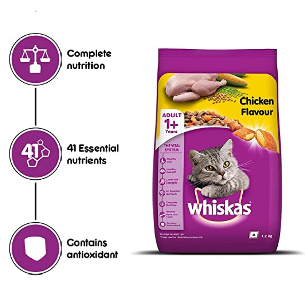 Whiskas Chicken, Ocean Fish and Tuna Flavour Adult Cat Dry Food Combo