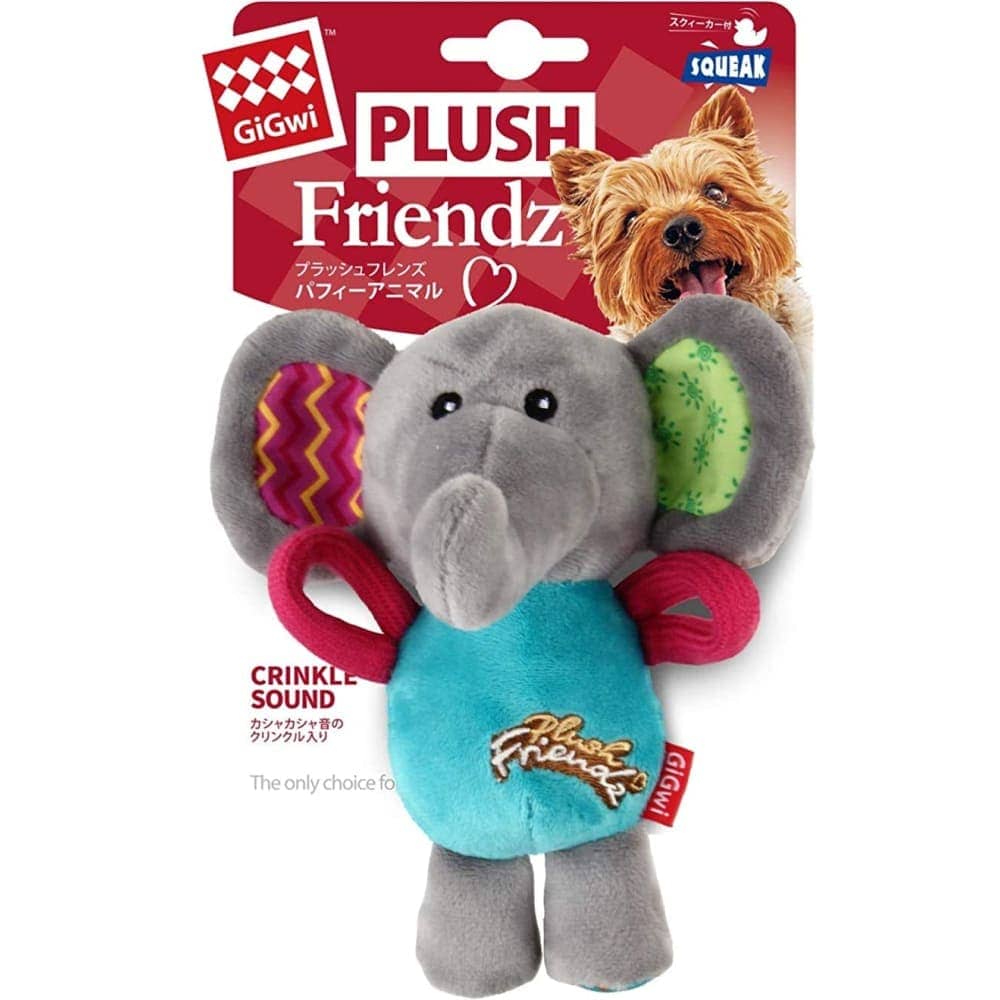 GiGwi Plush Friendz with Squeaker Elephant Toy for Dogs | For Soft Chewers Dogs-Toys GiGwi 16cm
