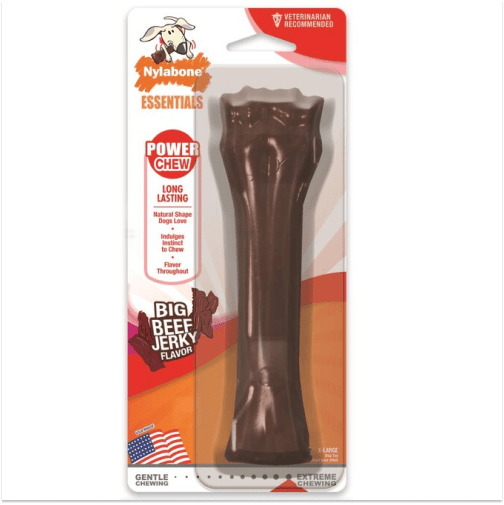 Nylabone Beef Jerky Flavor Frenzy Power Chew Souper Toy for Dogs | For Aggressive Chewers