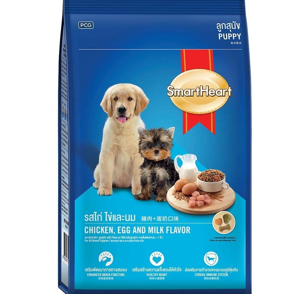 SmartHeart Chicken with Egg & Milk Puppy Dog Dry Food (Limited Shelf Life) Dogs- Dry Food Smartheart 8kg