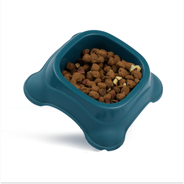M Pets Plastic Single Bowl for Dogs (Green)